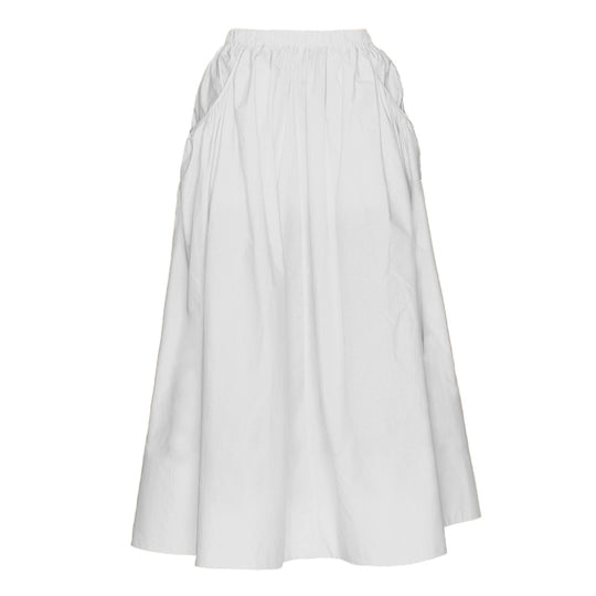 Damen Eleganter Midirock mit raffinierten Falten und elastischem Bund EB