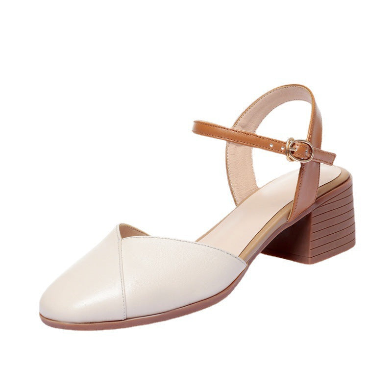 Damen Sling-Pumps mit modischem Riemendesign und komfortablem Blockabsatz EB