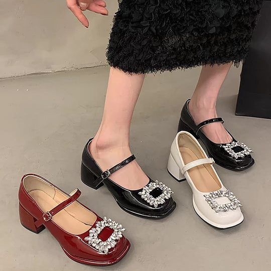 Damen Elegante Slingback-Pumps mit funkelndem Schmuckdetail EB