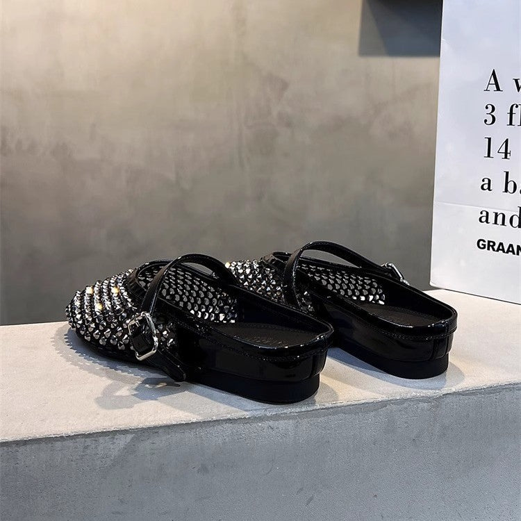 Damen Glamouröse Clogs mit Strassverzierungen EB