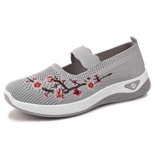 Damen Sportliche Strickschuhe mit floralem Design EB