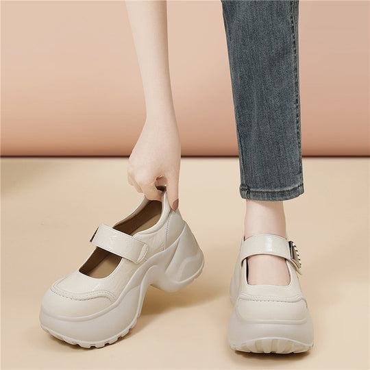 Damen Halbhohe Komfort-Schuhe mit verstellbarem Riemen EB
