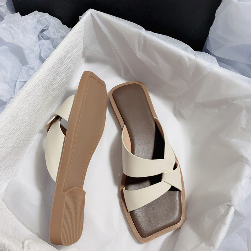 Damen elegante Zehentrenner-Sandalen mit geflochtenem Riemendesign und komfortablem Fußbett EB