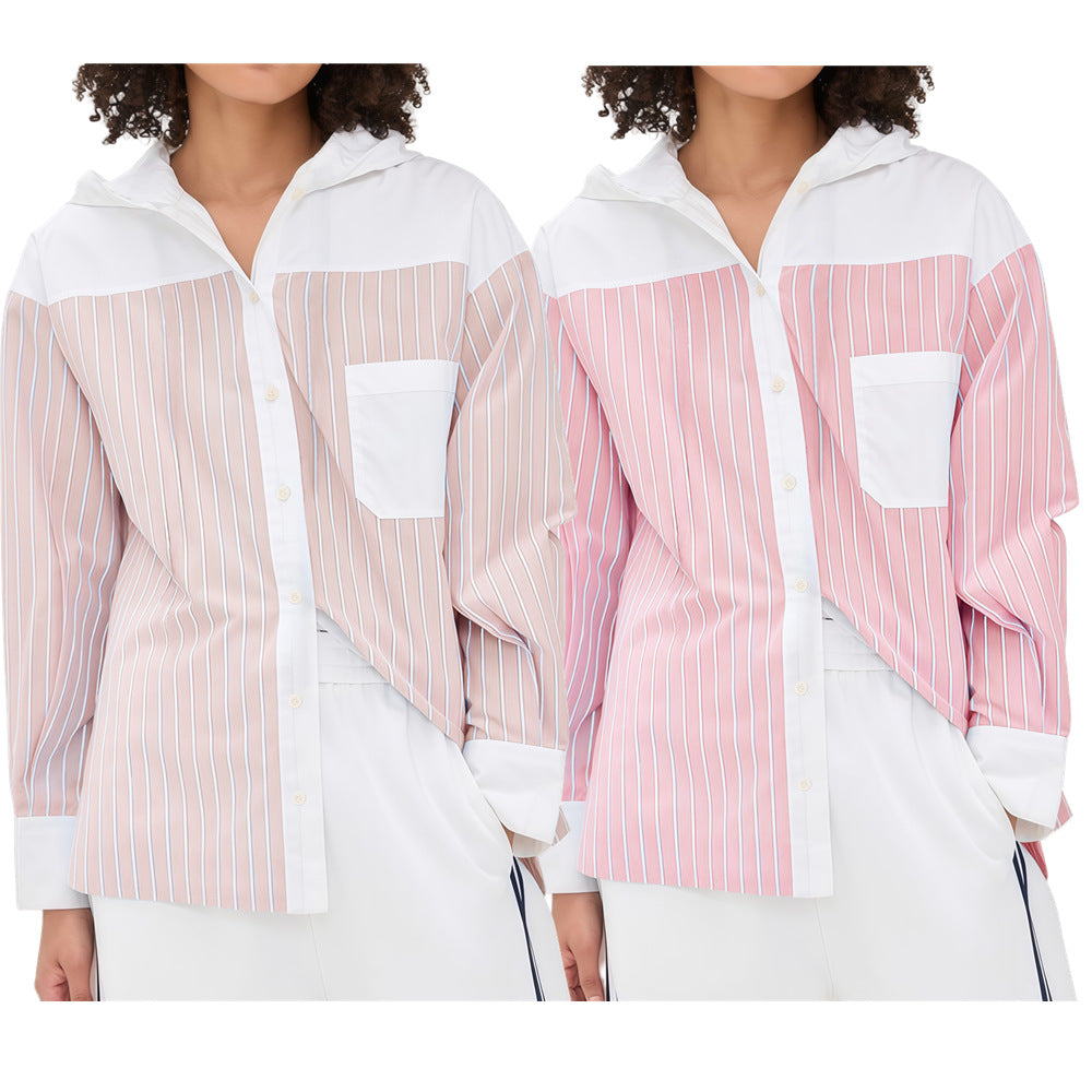 Damen elegante Satinbluse mit Puffärmeln und modernem Kragen EB