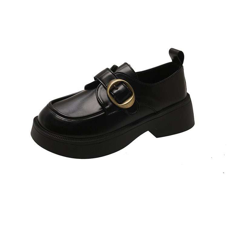 Damen elegante Loafers mit dekorativem Schnallenverschluss und rutschfester Sohle EB