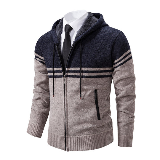 Herren modische Kapuzenjacke mit strukturiertem Design und Funktionen EB