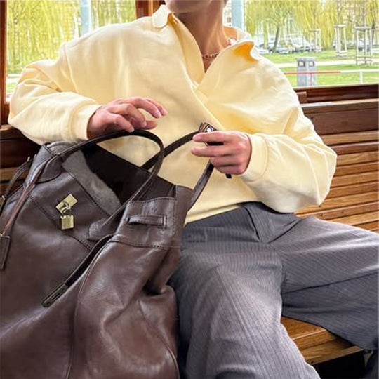 Herren lässiger V-Ausschnitt Pullover aus softem Material EB