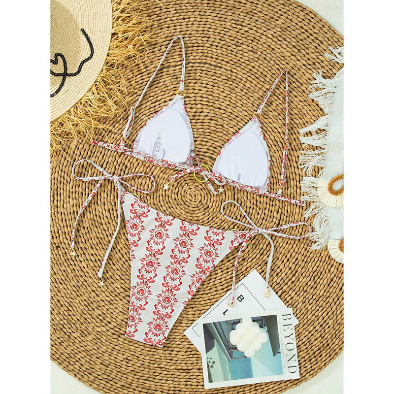 Damen Triangel-Bikini mit stylischem Ringdetail EB