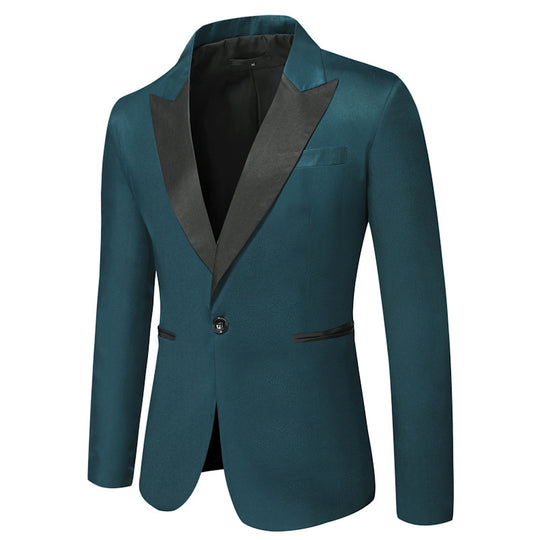Herren Eleganter Smoking-Blazer mit klassischem Revers und zeitlosem Design EB