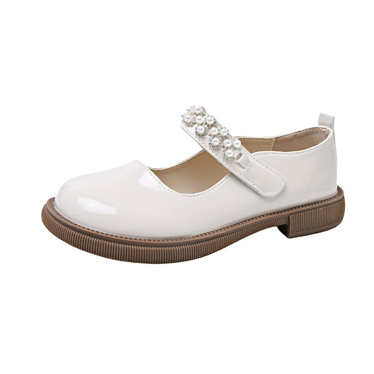 Damen elegante Mary Jane Schuhe mit funkelnder Perlenverzierung EB
