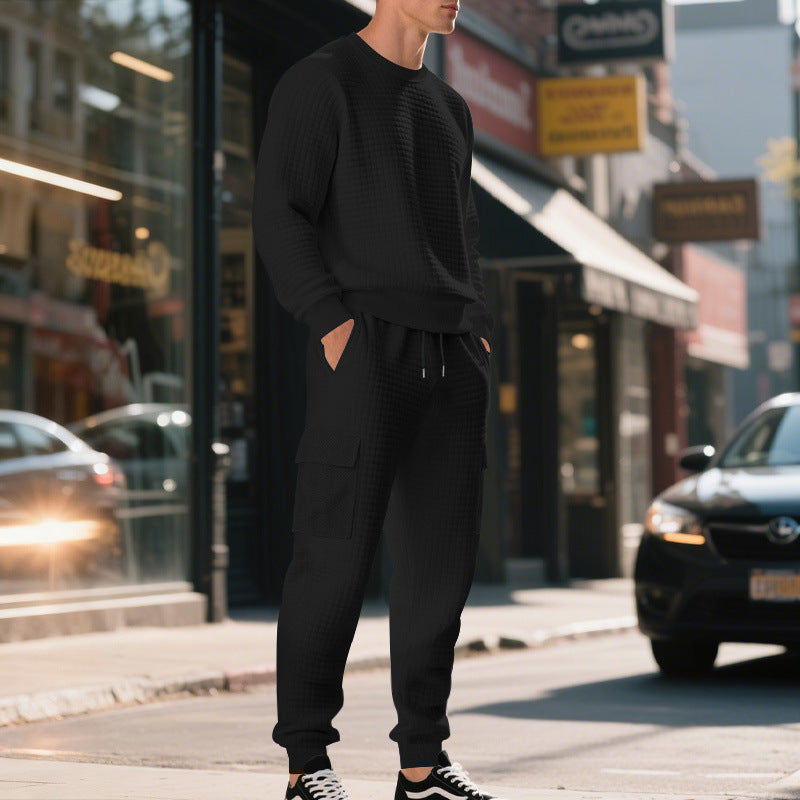 Herren lässiges Sweatshirt und Cargohose Set EB