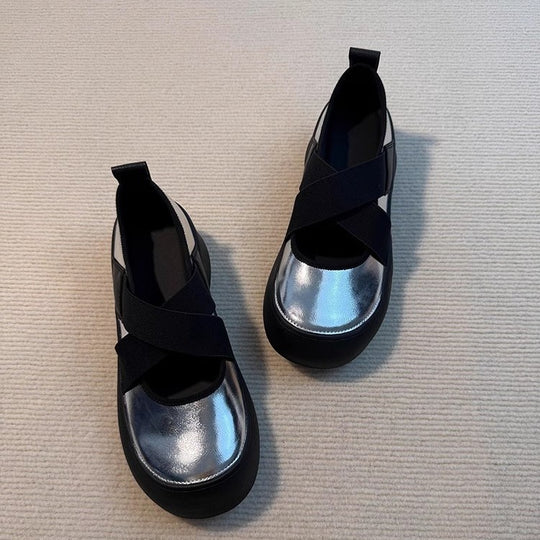 Damen elegante Clogs mit modischem Absatz und speziellen Falten EB