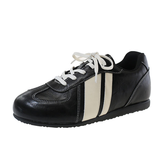 Damen Sportliche Sneaker aus hochwertigem Leder mit ergonomischer Sohle EB