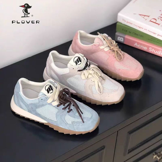 Damen Sportliche Sneakers mit atmungsaktiver Mesh-Oberfläche und stabiler Laufsohle EB