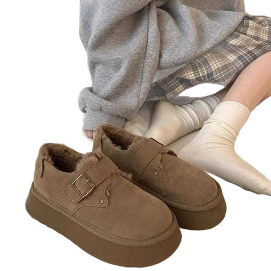 Damen Komfortable Winter Mokassins mit robustem Innenfutter EB