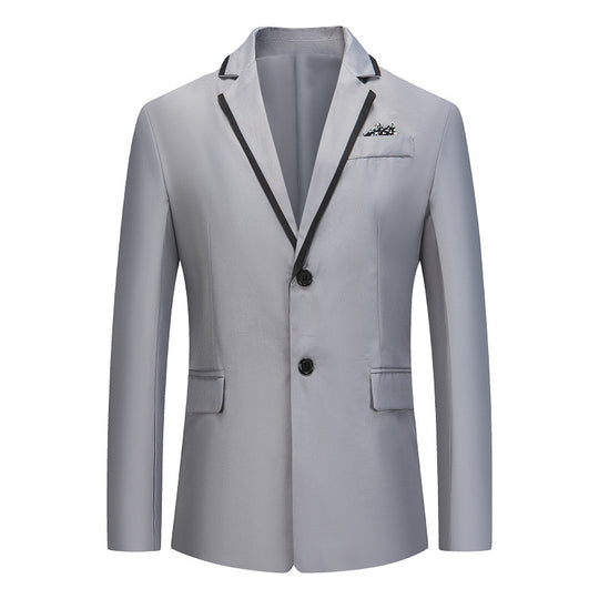 Herren eleganter smoking blazer mit kontrastierenden Details und praktischen Taschen EB