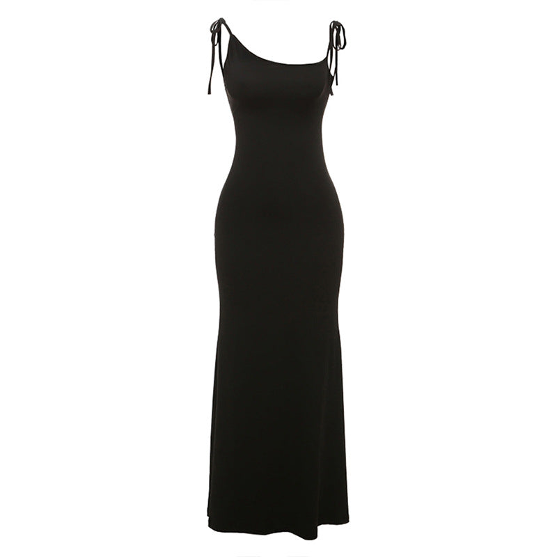 Damen Langes Abendkleid mit verstellbaren Spagettiträgern und figurbetontem Schnitt EB