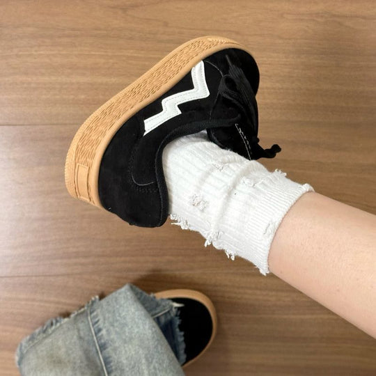 Damen modische Sneakers mit weicher Sohle und sportlichem Design EB