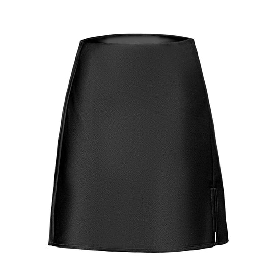Damen Schicker A-Linien Rock aus glänzendem Material EB