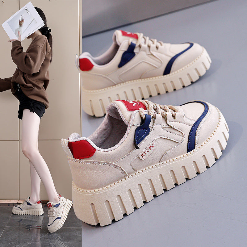 Damen modische Sneakers mit trendigem Plateau und hochwertigem Obermaterial EB