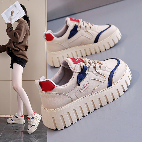 Damen modische Sneakers mit trendigem Plateau und hochwertigem Obermaterial EB