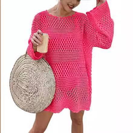 Damen luftiges Häkelkleid EB