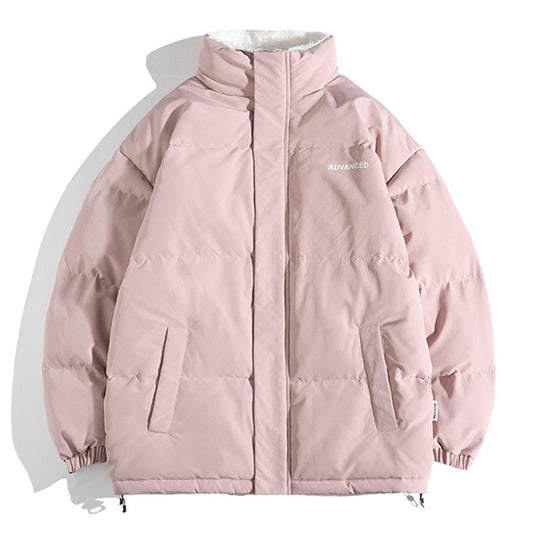 Damen vielseitige Pufferjacke mit hohem Kragen und weichem Fleecefutter EB