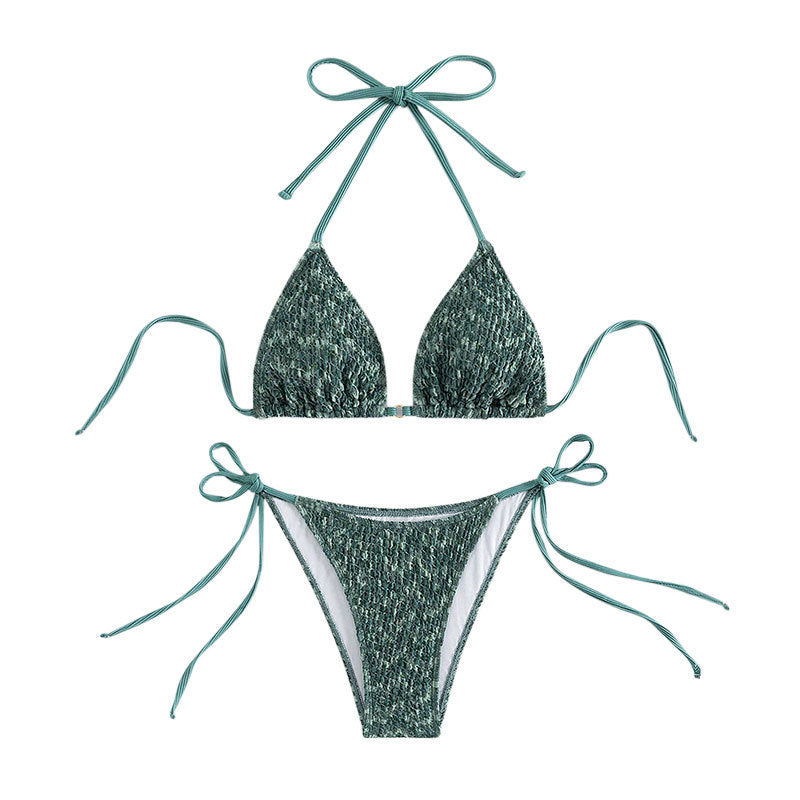 Damen Triangel-Bikini mit raffiniertem Bindedesign EB