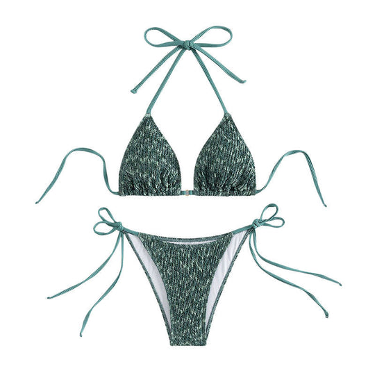 Damen Triangel-Bikini mit raffiniertem Bindedesign EB