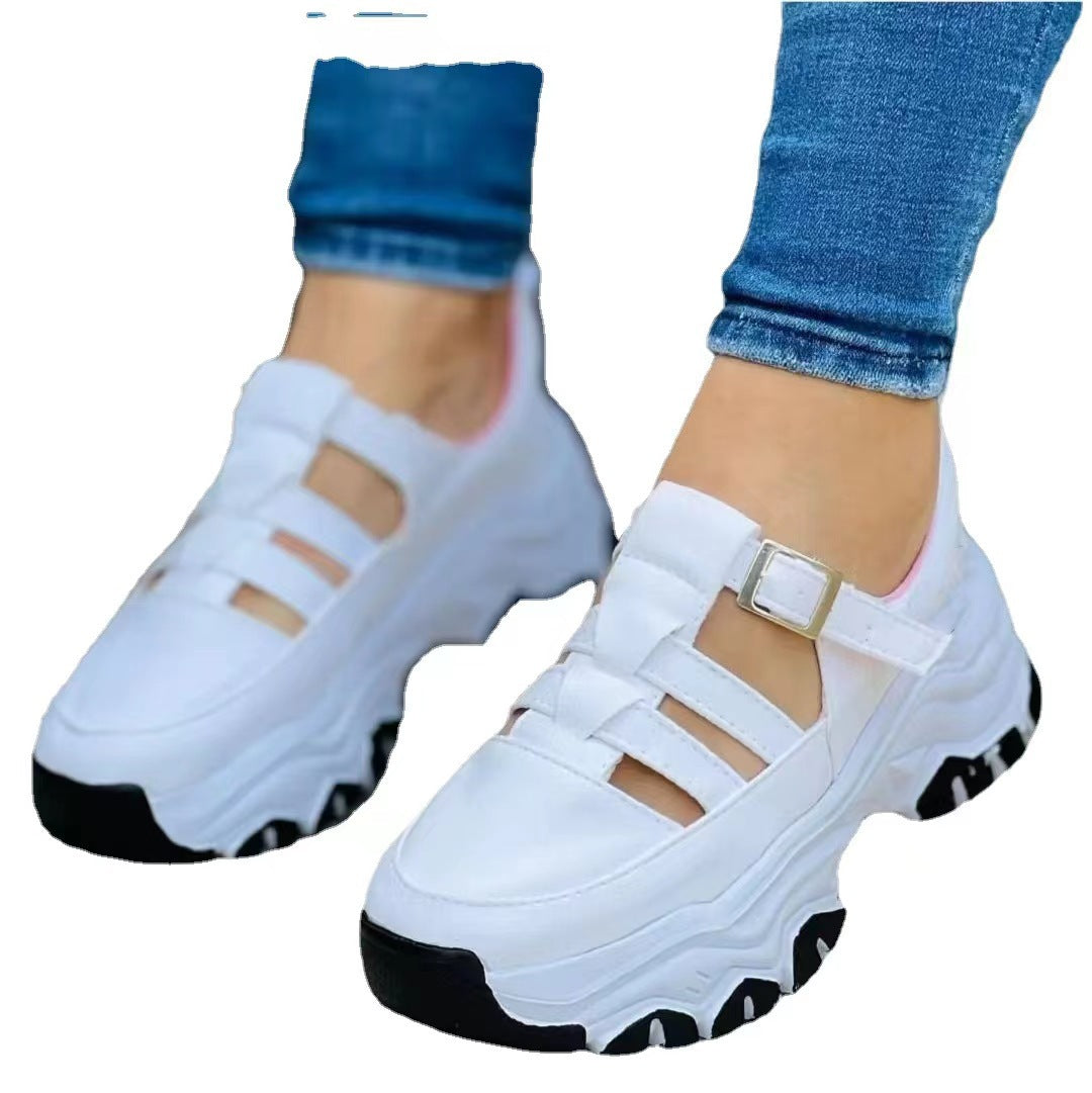 Damen Chunky Sneakers mit verstellbarem Riemen und atmungsaktiver Sohle EB