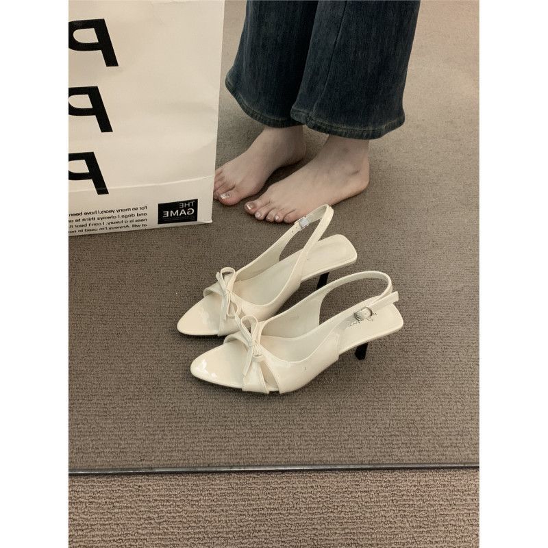 Damen Slingback-Pumps mit zarter Schleifenverzierung EB