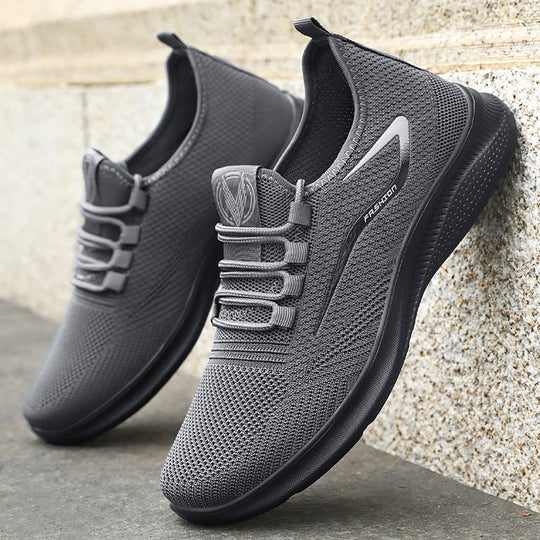 Herren nan atmungsaktive Strick-Sneaker mit sockenähnlichem Schaft und flexibler Komfortlaufsohle EB