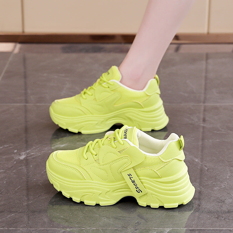 Damen Chunky Sneakers mit atmungsaktiver Mesh-Oberfläche und stoßdämpfender Sohle EB