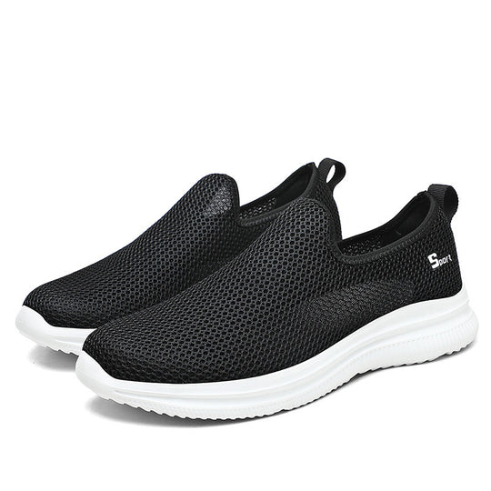 Damen Slip-On Mesh-Sneaker mit elastischem Design und rutschfester Sohle EB