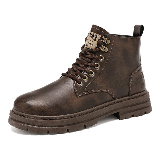 Damen Modische Höhenstiefel aus strapazierfähigem Kunstleder EB
