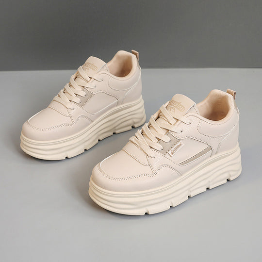 Damen modische Plateau-Sneaker mit dämpfender Sohle und atmungsaktivem Obermaterial EB