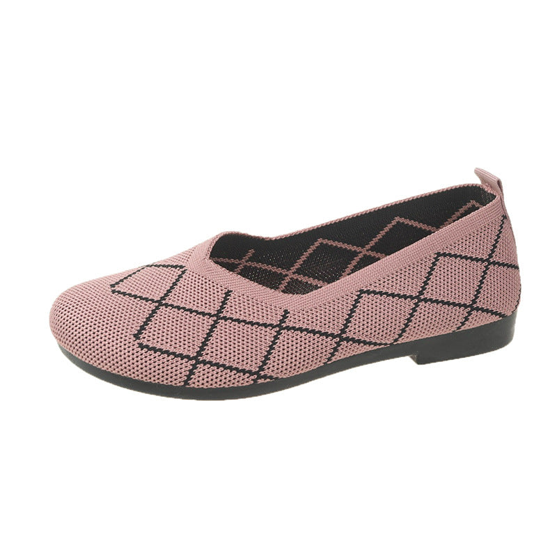 Damen leichte und atmungsaktive Ballerinas aus flexiblem Gewebe EB