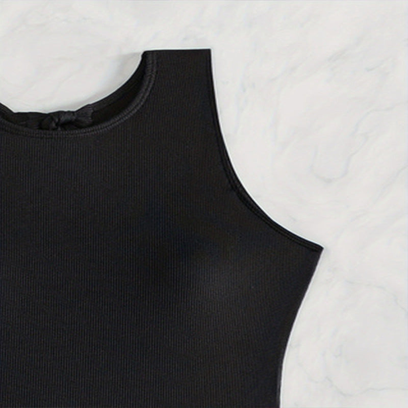 Damen Eleganter Sportbadeanzug mit hohem Kragen EB