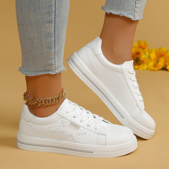 Damen Sneakers mit modischem Sternenmotiv und dämpfender Sohle EB