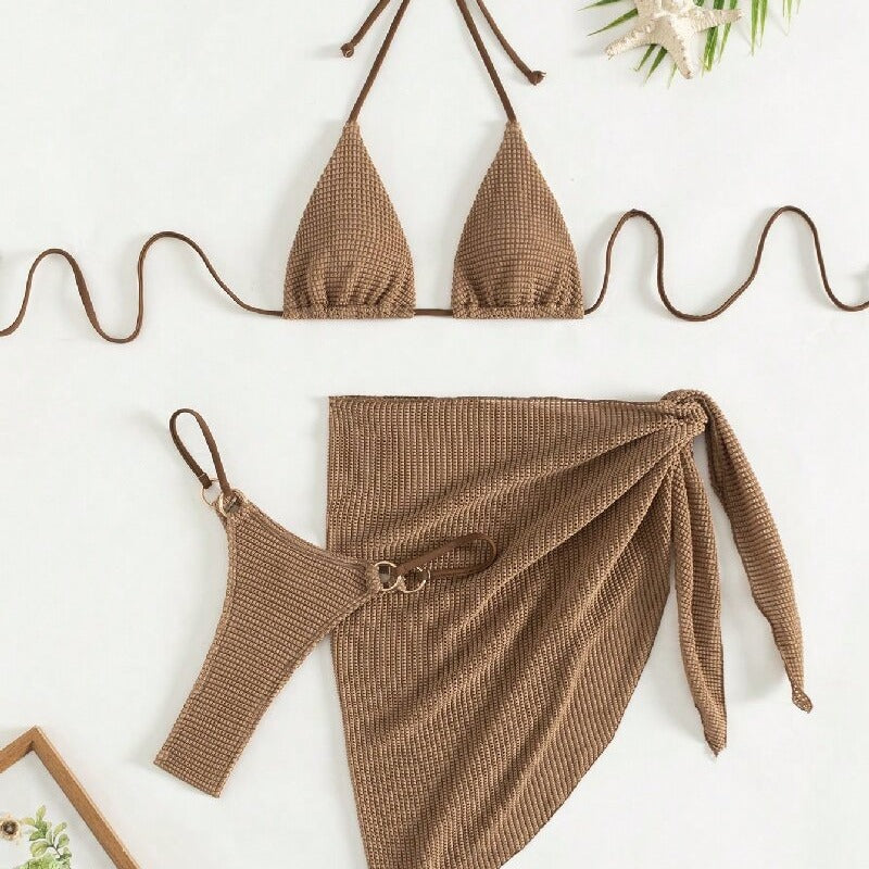 Damen Triangel-Bikini mit Wickelrock EB