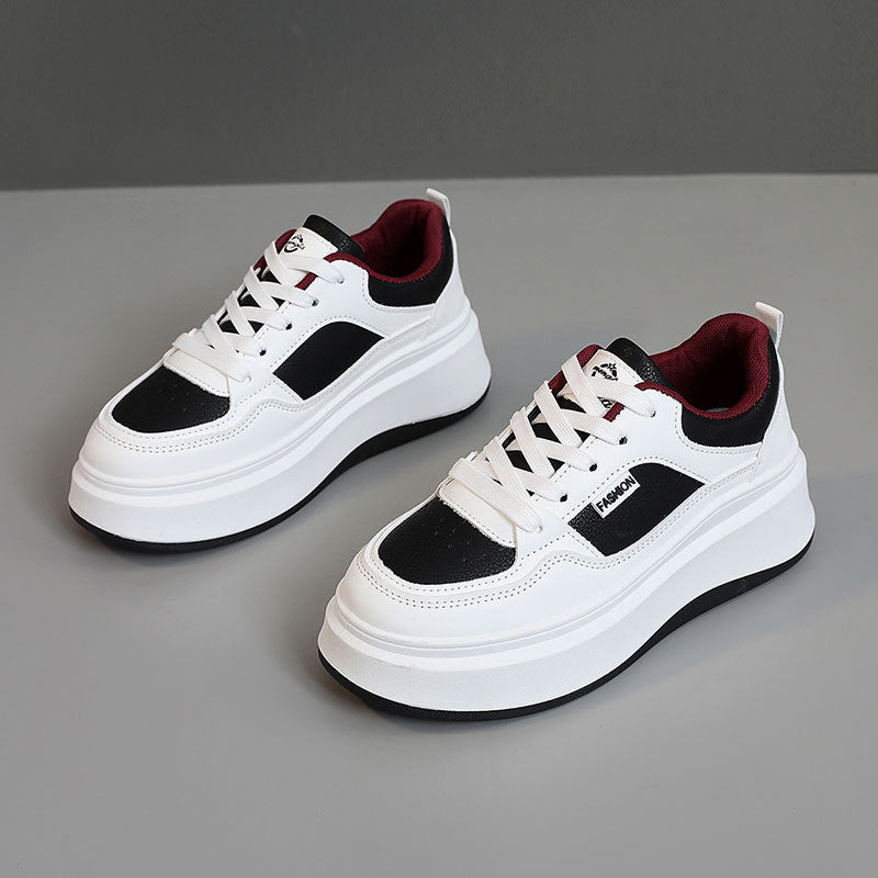 Damen Modische Plateau-Sneaker mit atmungsaktivem Obermaterial und gepolsterter Innensohle EB