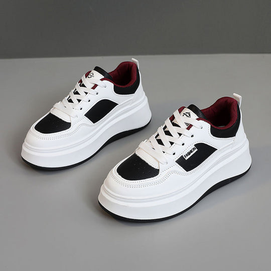 Damen Modische Plateau-Sneaker mit atmungsaktivem Obermaterial und gepolsterter Innensohle EB