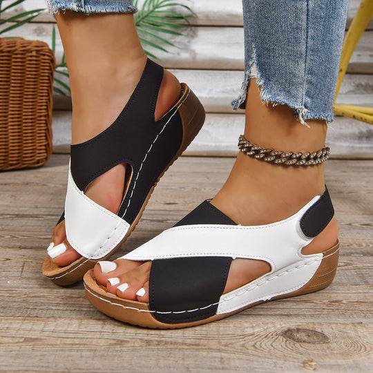 Damen Bequeme Sandalen mit atmungsaktiven Einsätzen und rutschfester Sohle EB