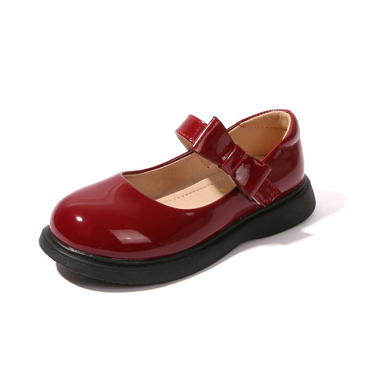 Mädchen Mary Jane Ballerinas mit dekorativem Schleifenakzent EB