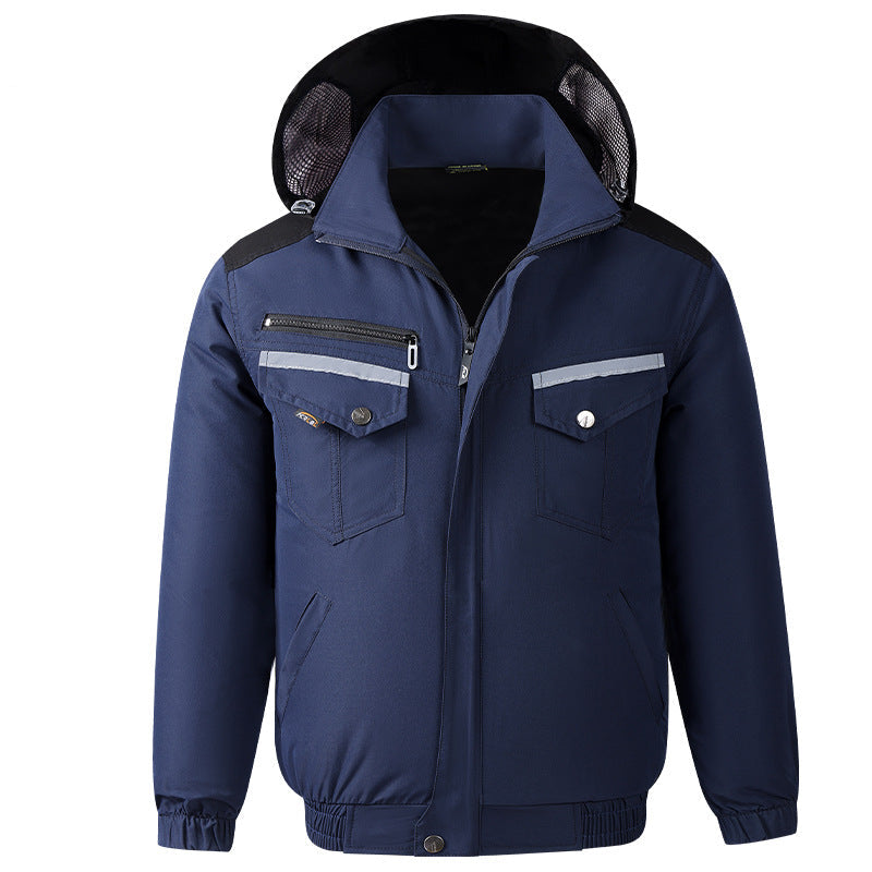 Herren multifunktionale Sicherheitsjacke mit abnehmbarer Kapuze R&B