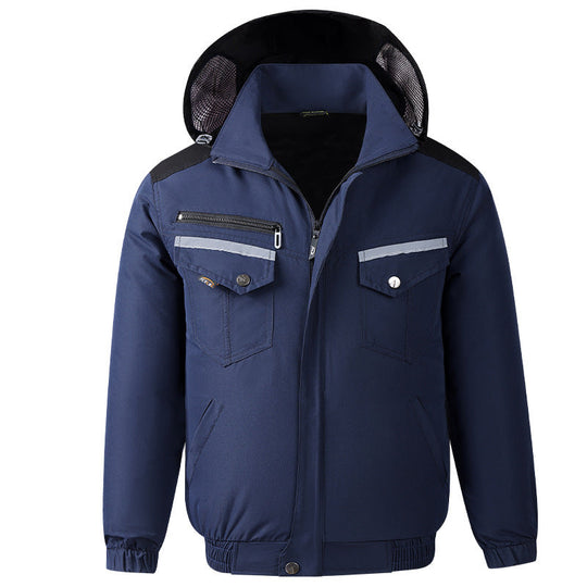 Herren multifunktionale Sicherheitsjacke mit abnehmbarer Kapuze R&B