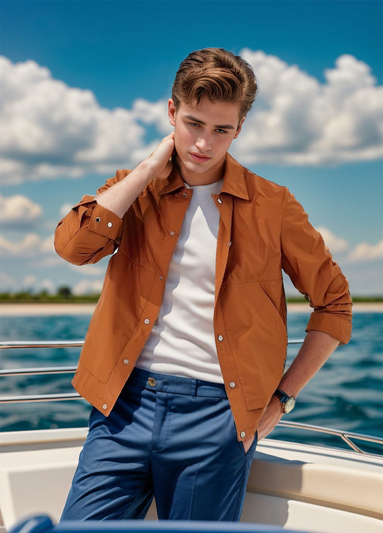 Herren leichte Sommerjacke mit innovativen Details EB