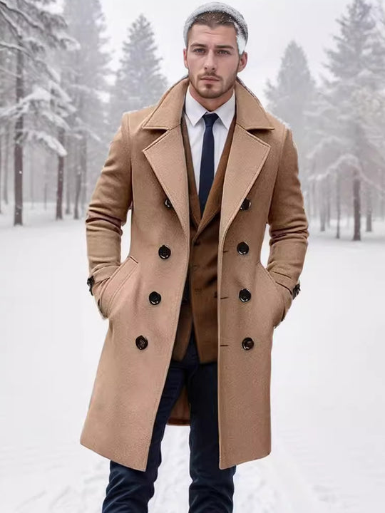 Herren eleganter Woll-Mantel EB