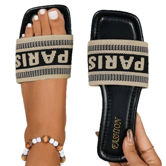 Damen modische Slipper mit weichem Fußbett und verstellbarem Riemen EB