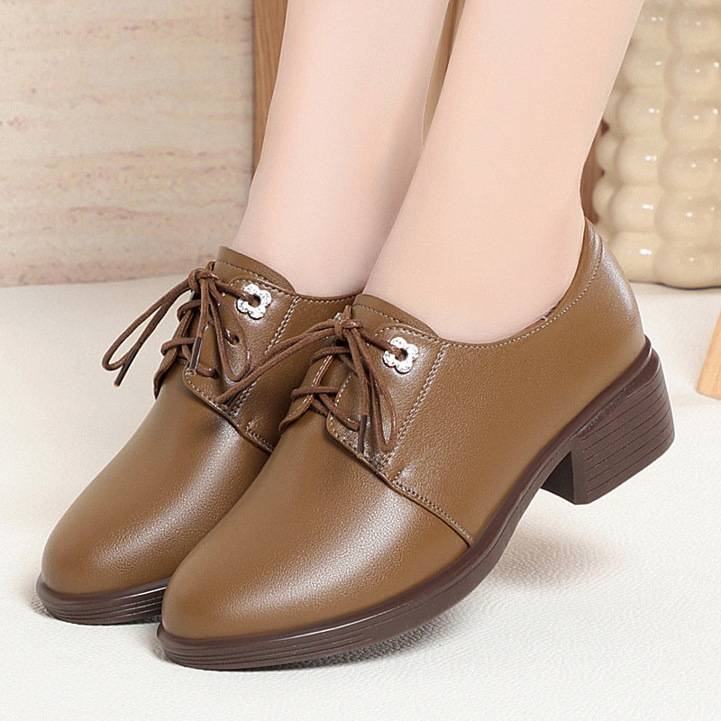 Damen Elegante Schnürschuhe mit modischem Absatz und komfortablem Innenfutter EB